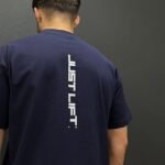 Athlonic “Just Lift” Performance Gym T-Shirt – Navy Blue