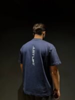 Athlonic “Just Lift” Performance Gym T-Shirt – Navy Blue - Image 4
