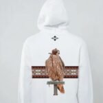 Falconry Graphic White Hoodie – Limited Edition